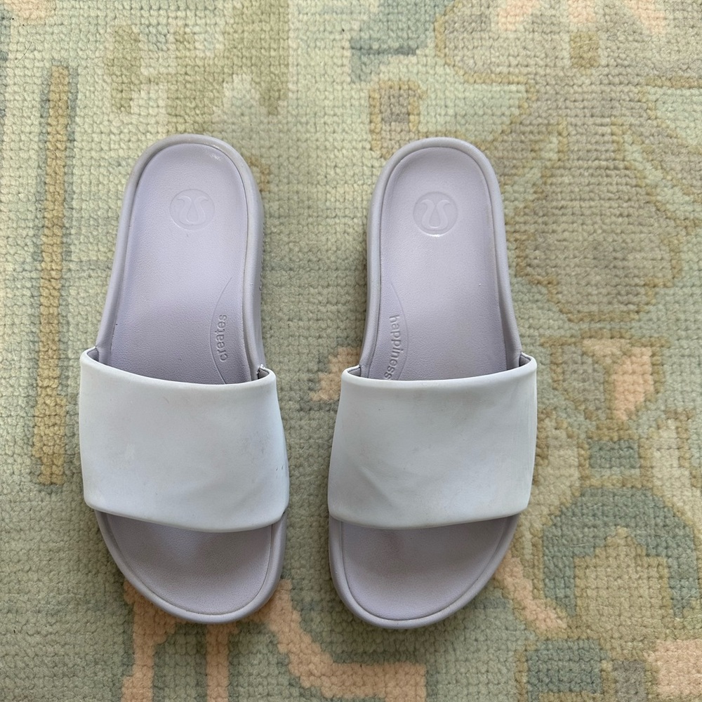 lululemon athletica Women's White Slide Sandals